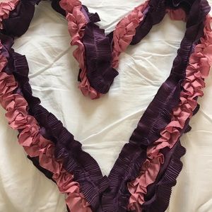 Purple and pink scarf